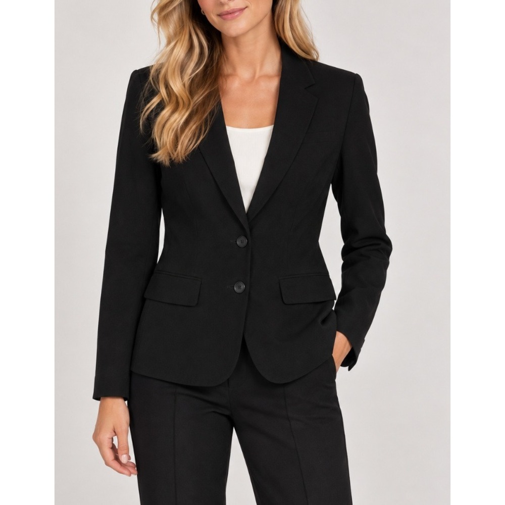 NEW Ann Taylor Black Two Button Blazer Tall Size 8 Professional Workwear Suit